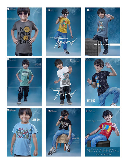 Lets Gooo 299-300 D-8 Imported Boys Tshirt Wholesale Price