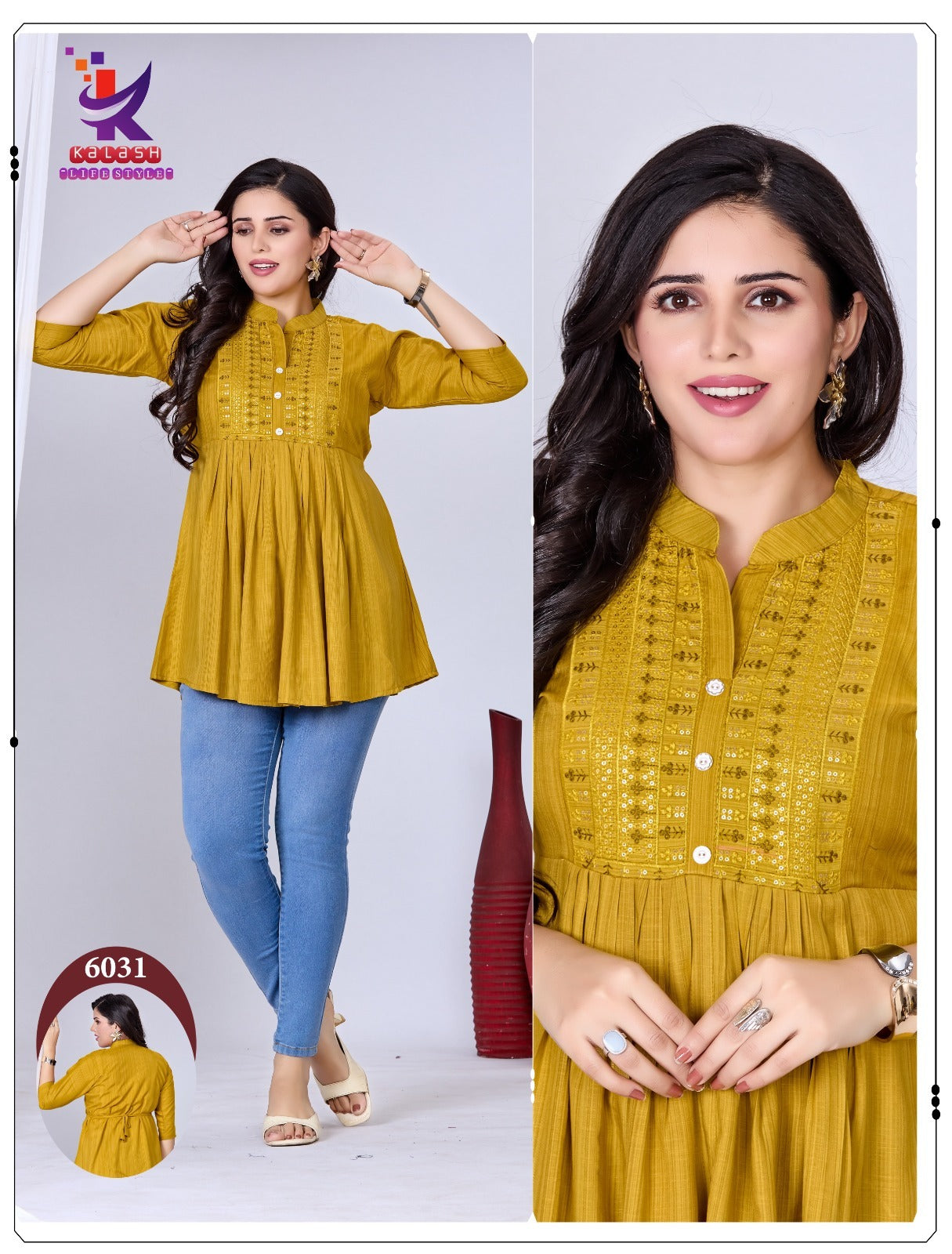 Lets Rock 2 Mlm Kalash Lifestyle Rayon 17Kg Fancy Tops Wholesale Price