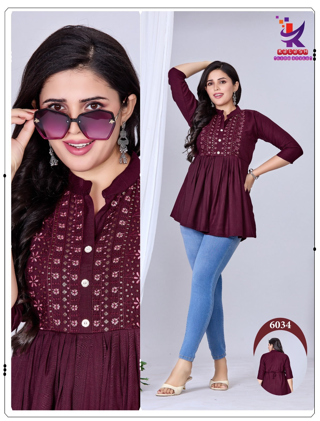 Lets Rock 2 Mlm Kalash Lifestyle Rayon 17Kg Fancy Tops Wholesale Price