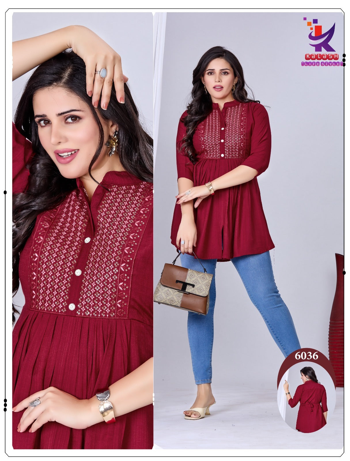 Lets Rock 2 Mlm Kalash Lifestyle Rayon 17Kg Fancy Tops Wholesale Price