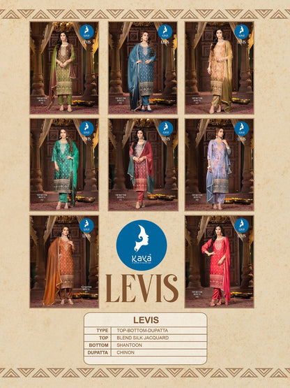 Levis Kaya Chanderi Readymade Pant Style Suits Exporter Gujarat