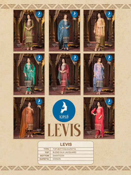 Levis Kaya Chanderi Readymade Pant Style Suits Exporter Gujarat