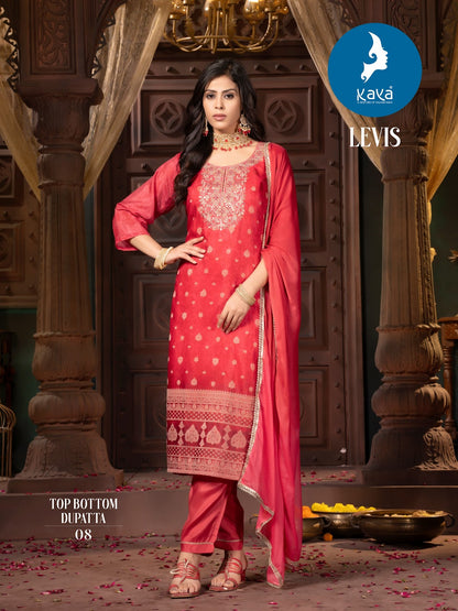 Levis Kaya Chanderi Readymade Pant Style Suits Exporter Gujarat