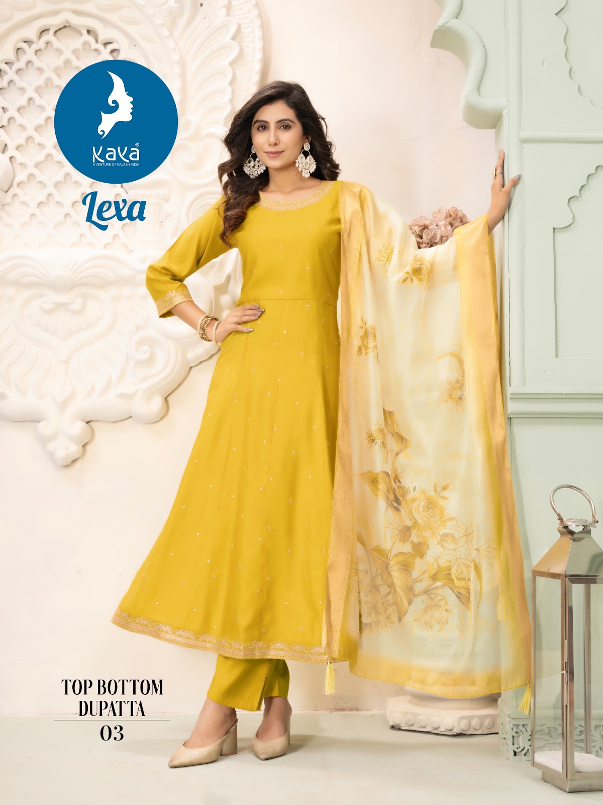 Lexa Kaya Roman Silk Readymade Anarkali Suits Wholesale Price