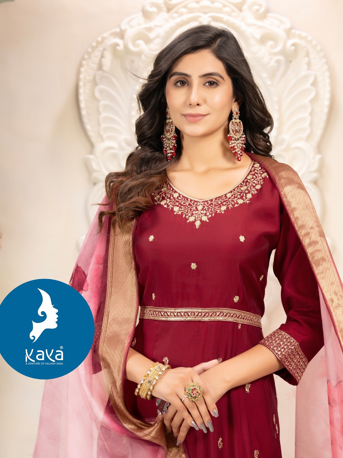 Lexa Kaya Roman Silk Readymade Anarkali Suits Wholesale Price