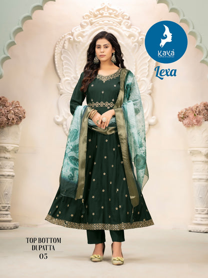 Lexa Kaya Roman Silk Readymade Anarkali Suits Wholesale Price