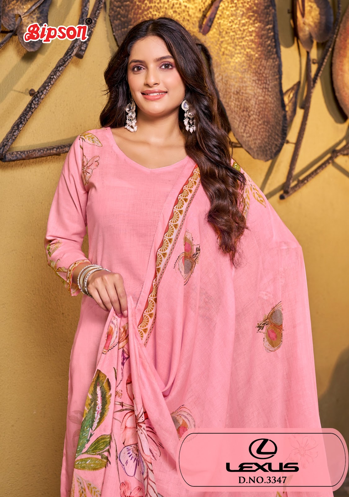 Lexus 3347 Bipson Prints Pure Cotton Pant Style Suits Exporter Gujarat