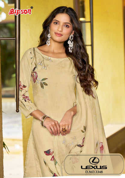 Lexus 3348 Bipson Prints Pure Cotton Pant Style Suits Wholesaler