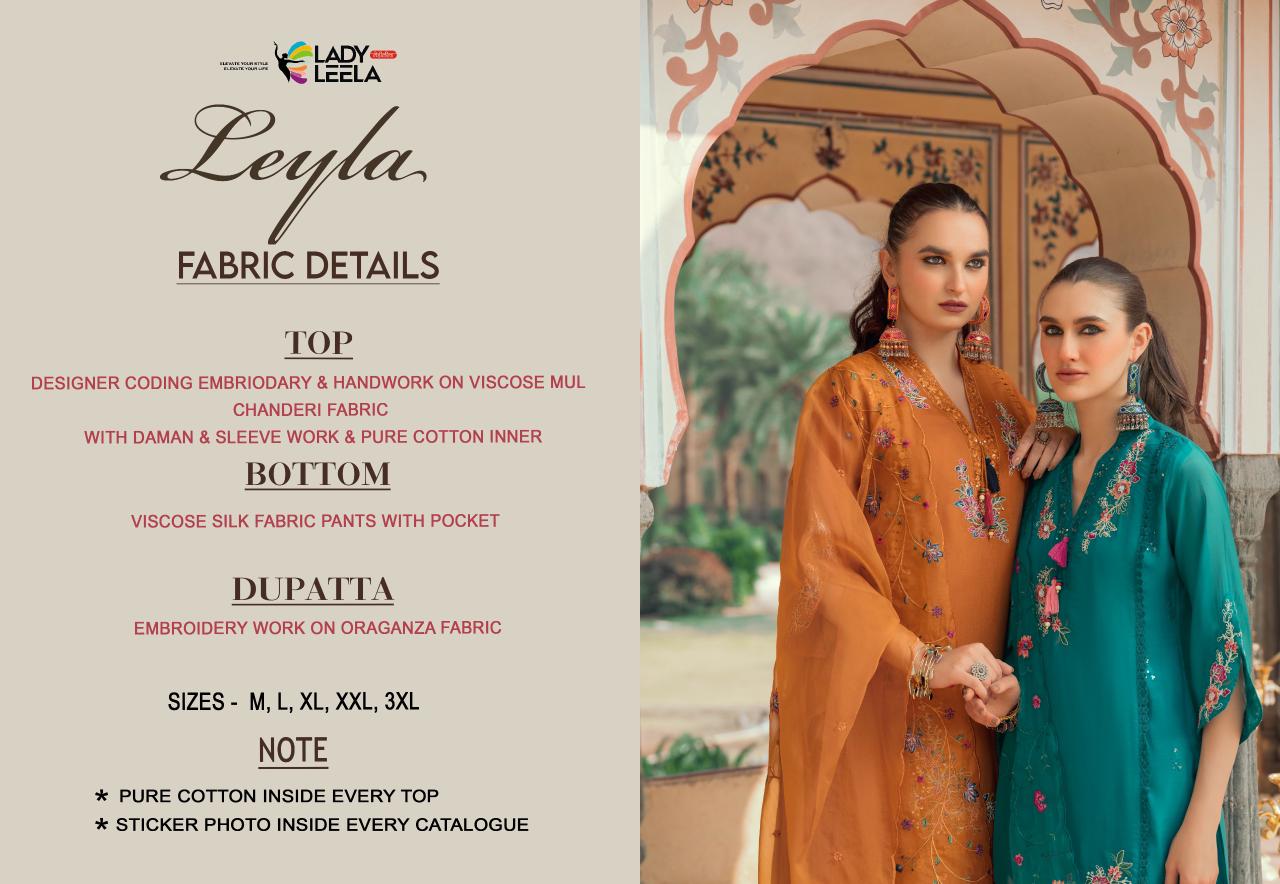 Leyla Ladyleela Mul Chanderi Readymade Pant Style Suits Wholesale