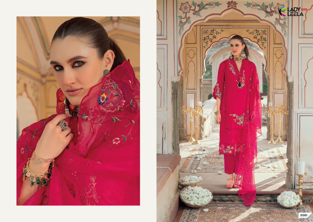 Leyla Ladyleela Mul Chanderi Readymade Pant Style Suits Wholesale