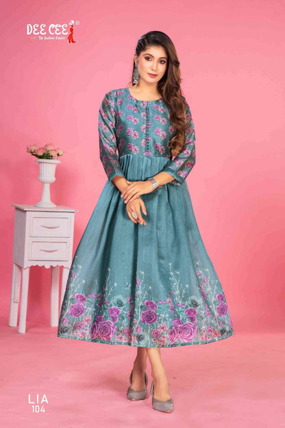 Lia Deecee Silk Anarkali Kurtis Supplier Ahmedabad