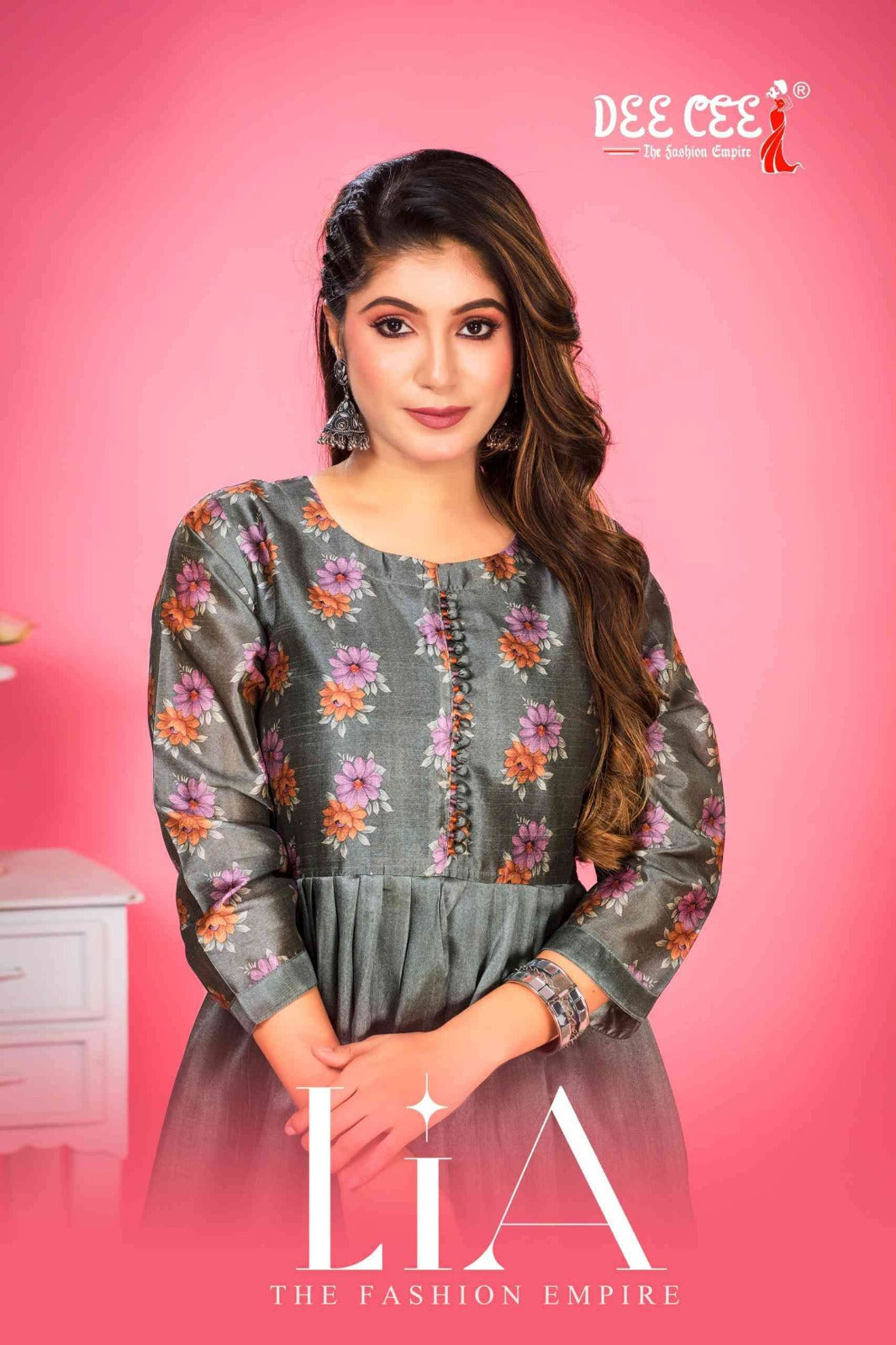 Lia Deecee Silk Anarkali Kurtis Supplier Ahmedabad