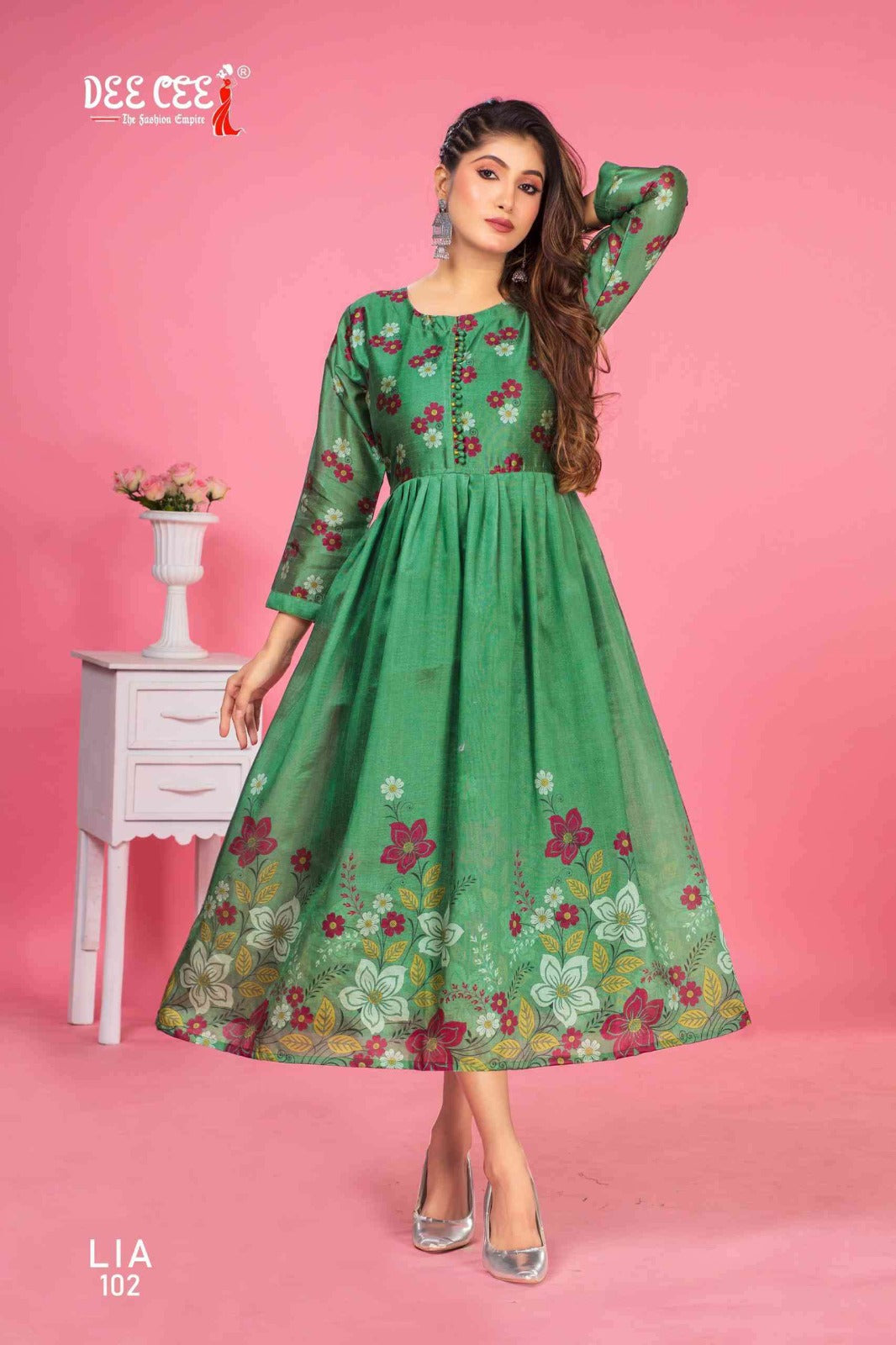Lia Deecee Silk Anarkali Kurtis Supplier Ahmedabad