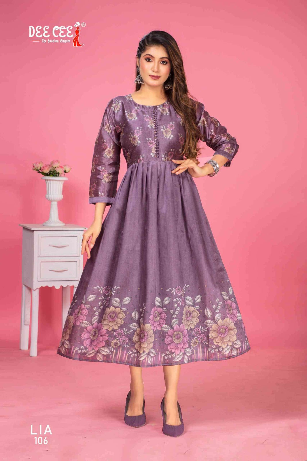 Lia Deecee Silk Anarkali Kurtis Supplier Ahmedabad