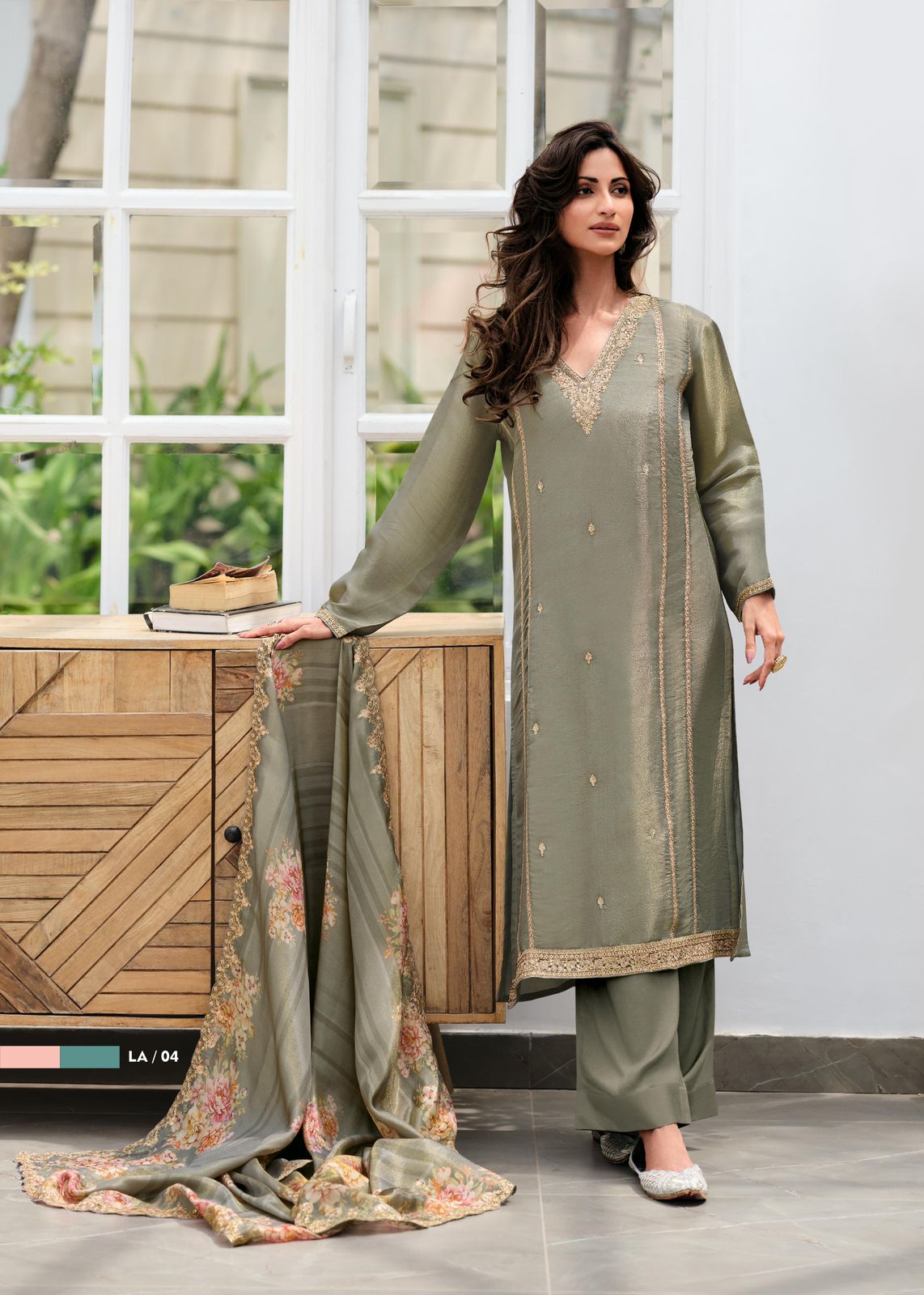 Liana Varsha Fashions Viscose Simmer Plazzo Style Suits Wholesale Kavya Style Plus