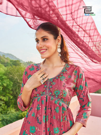 लिबास ब्लूहिल्स रेयॉन 14 किलो रेडीमेड पैंट स्टाइल सूट