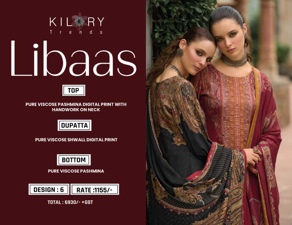 Libaas Kilory Pashmina Suits Exporter Ahmedabad