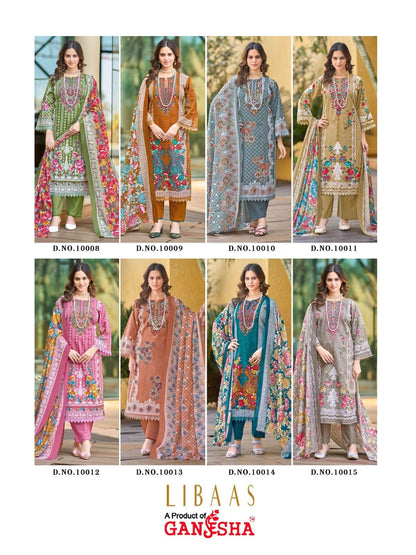 Libaas Vol 10 Ganesha Mix Cotton Karachi Salwar Suits Manufacturer Gujarat