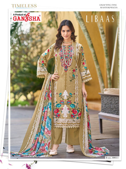 Libaas Vol 10 Ganesha Mix Cotton Karachi Salwar Suits Manufacturer Gujarat