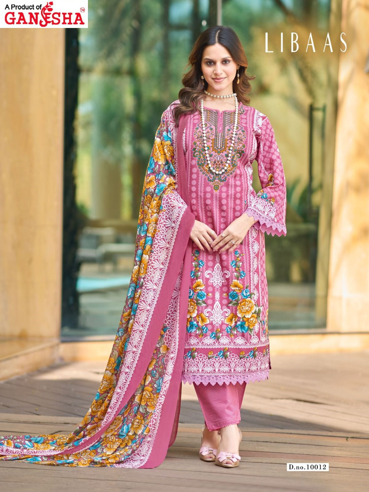 Libaas Vol 10 Ganesha Mix Cotton Karachi Salwar Suits Manufacturer Gujarat