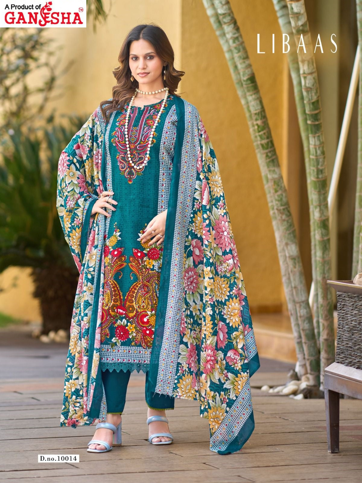 Libaas Vol 10 Ganesha Mix Cotton Karachi Salwar Suits Manufacturer Gujarat