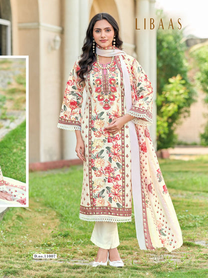 Libaas Vol 11 Ganesha Cotton Karachi Salwar Suits Exporter Gujarat