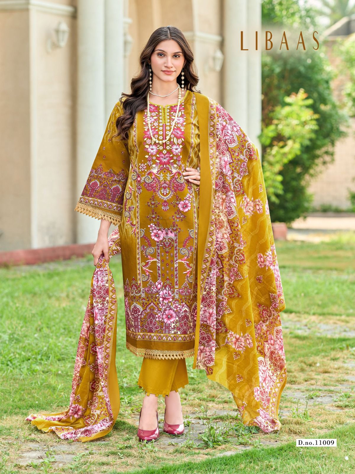 Libaas Vol 11 Ganesha Cotton Karachi Salwar Suits Exporter Gujarat