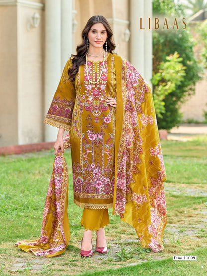 Libaas Vol 11 Ganesha Cotton Karachi Salwar Suits Exporter Gujarat