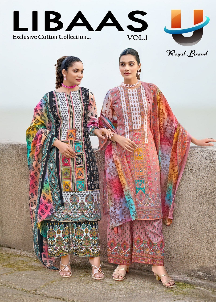 Libaas Vol 1 Royal Brand Cotton Karachi Salwar Suits Wholesaler