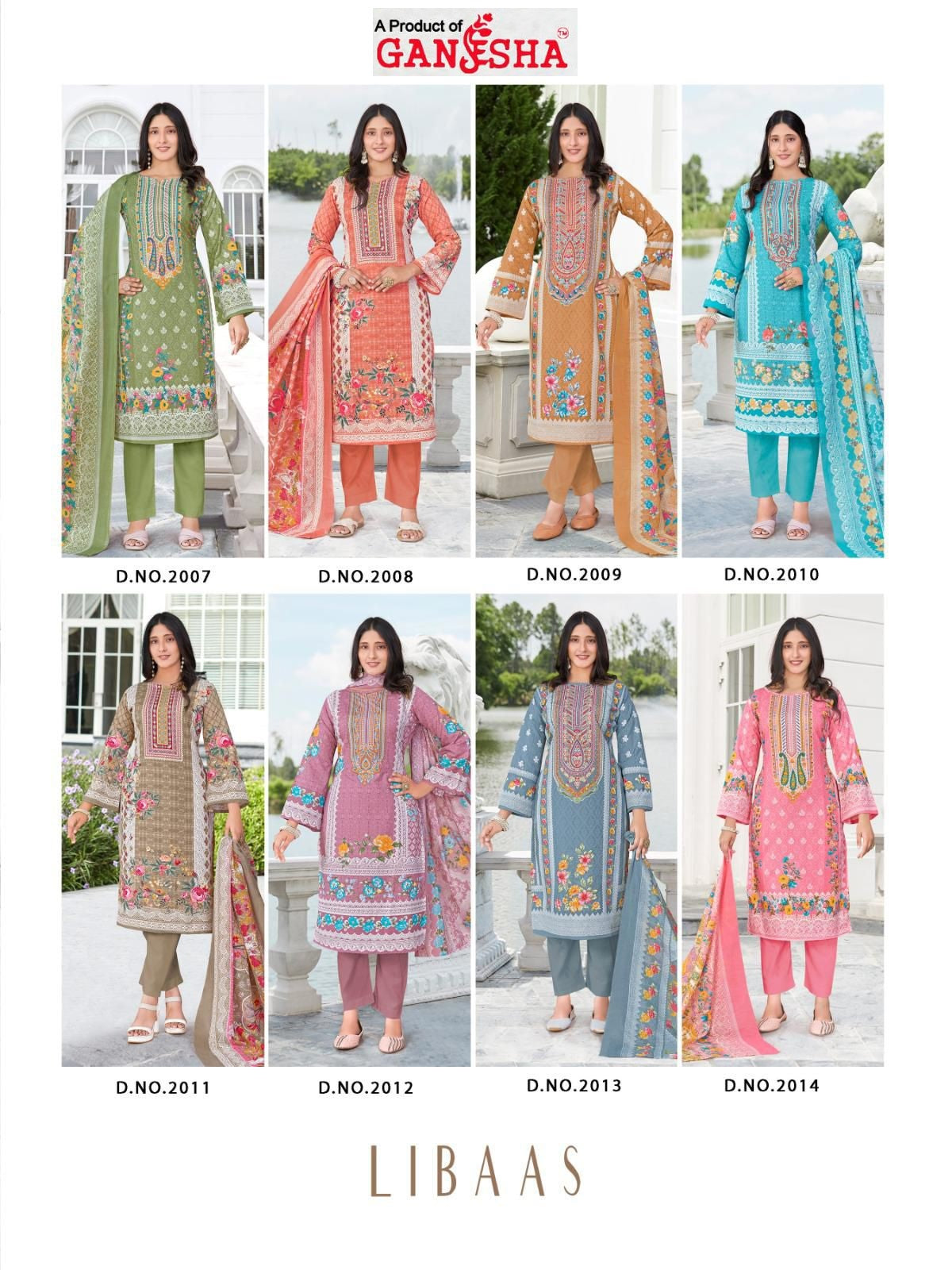 Libaas Vol 2 Ganesha Cotton Karachi Salwar Suits Supplier Gujarat