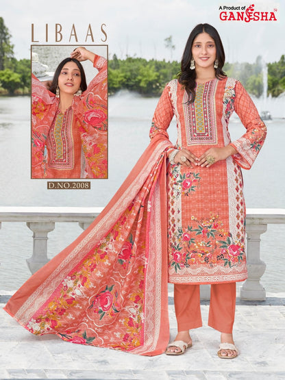 Libaas Vol 2 Ganesha Cotton Karachi Salwar Suits Supplier Gujarat