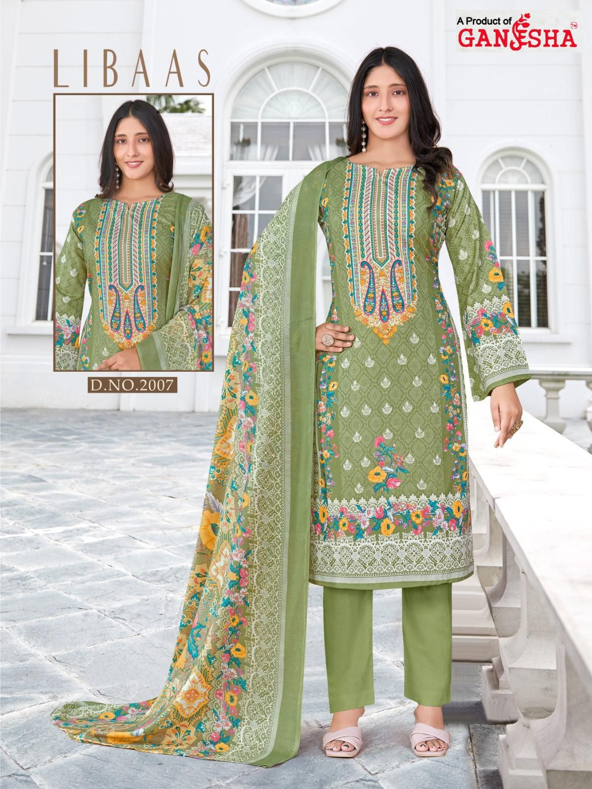 Libaas Vol 2 Ganesha Cotton Karachi Salwar Suits Supplier Gujarat