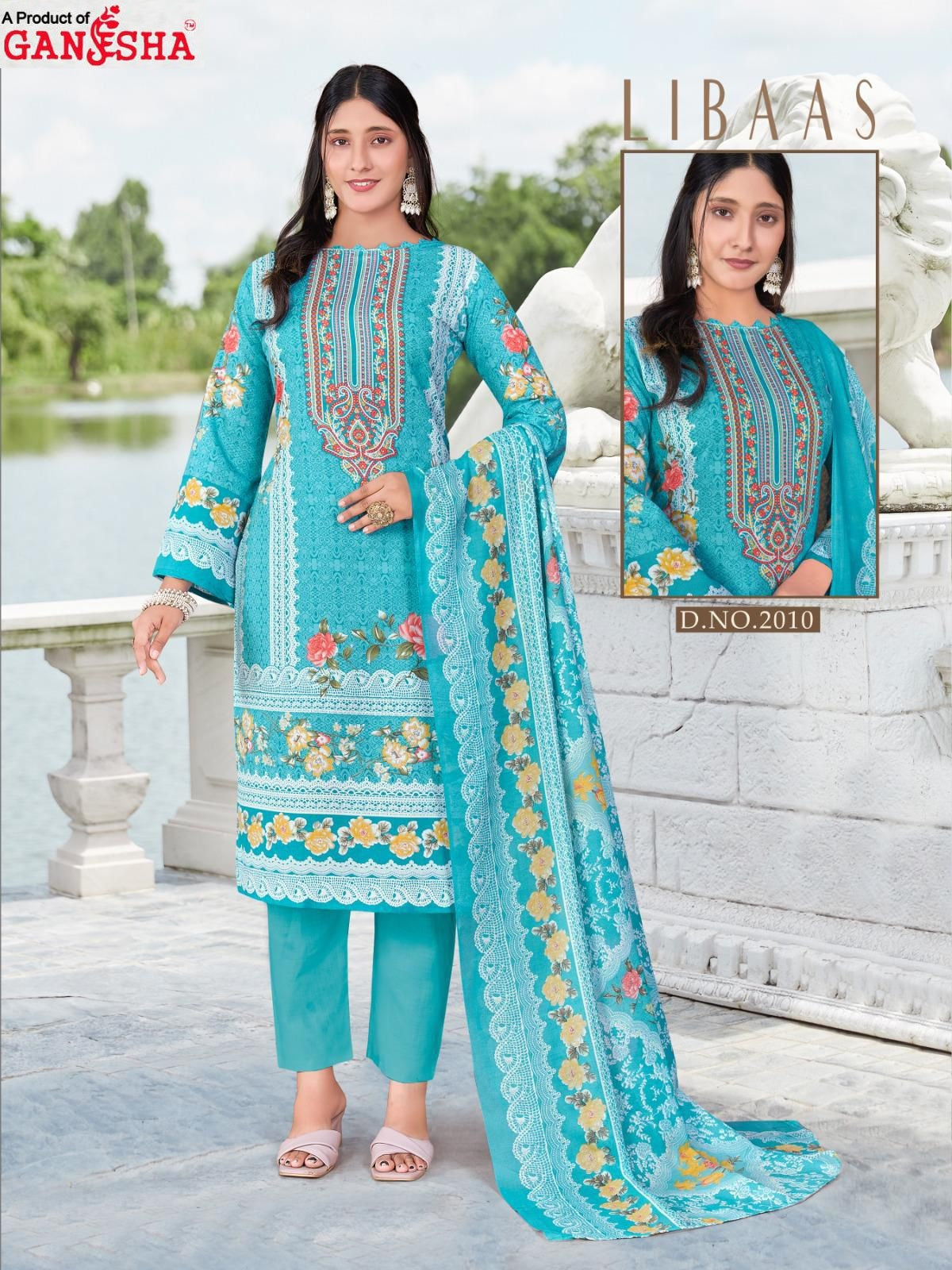 Libaas Vol 2 Ganesha Cotton Karachi Salwar Suits Supplier Gujarat