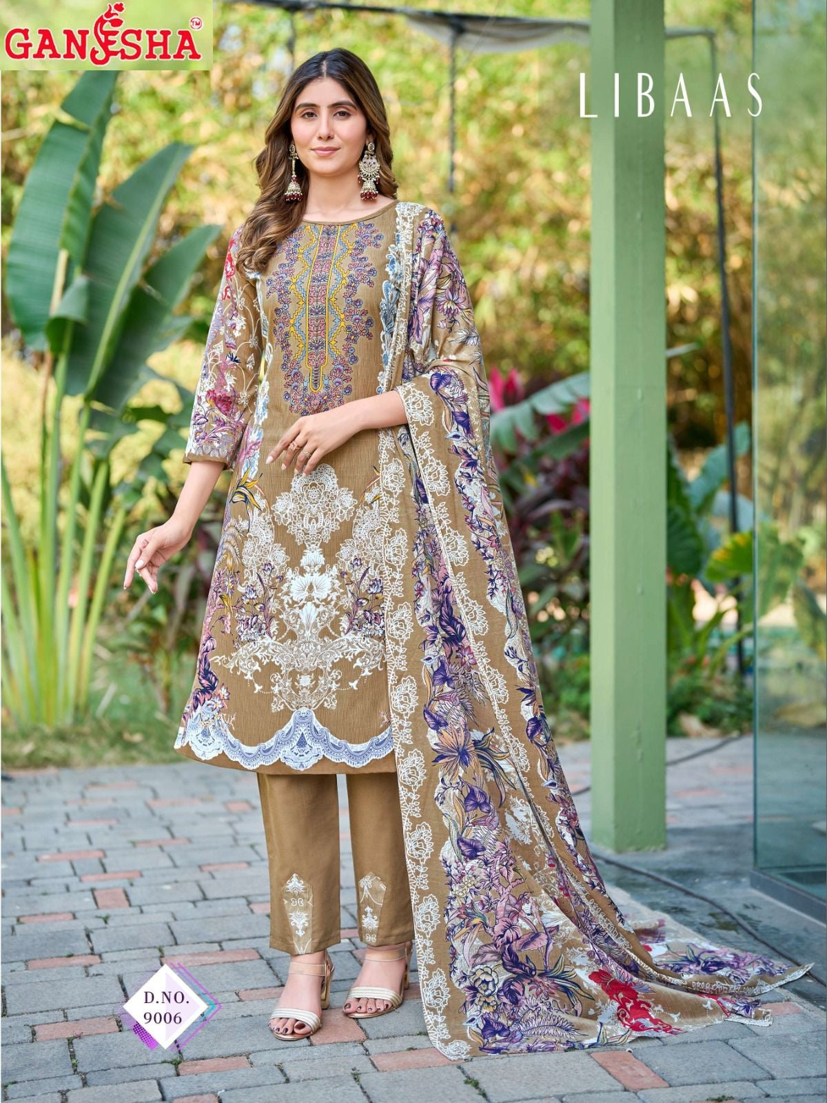 Libaas Vol 9 Ganesha Mix Cotton Karachi Salwar Suits Wholesale