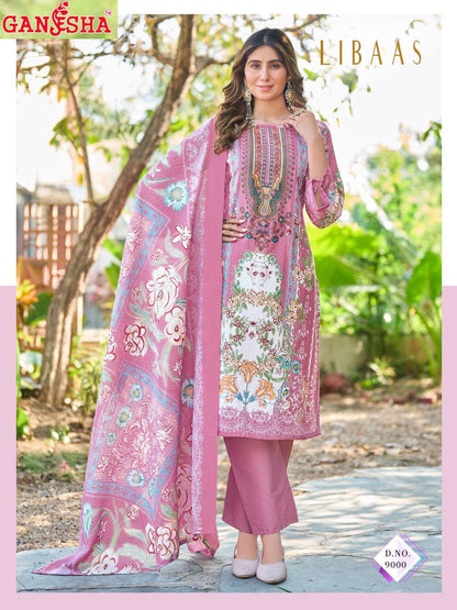 Libaas Vol 9 Ganesha Mix Cotton Karachi Salwar Suits Wholesale