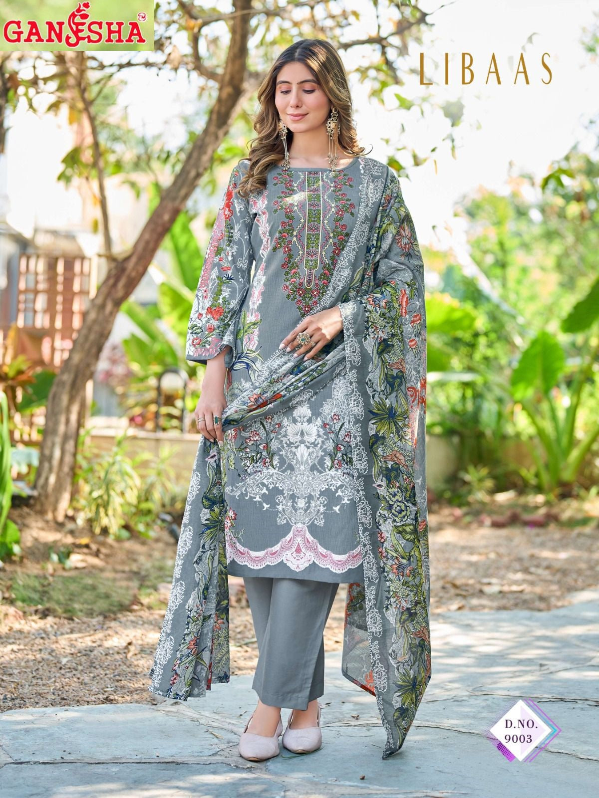 Libaas Vol 9 Ganesha Mix Cotton Karachi Salwar Suits Wholesale