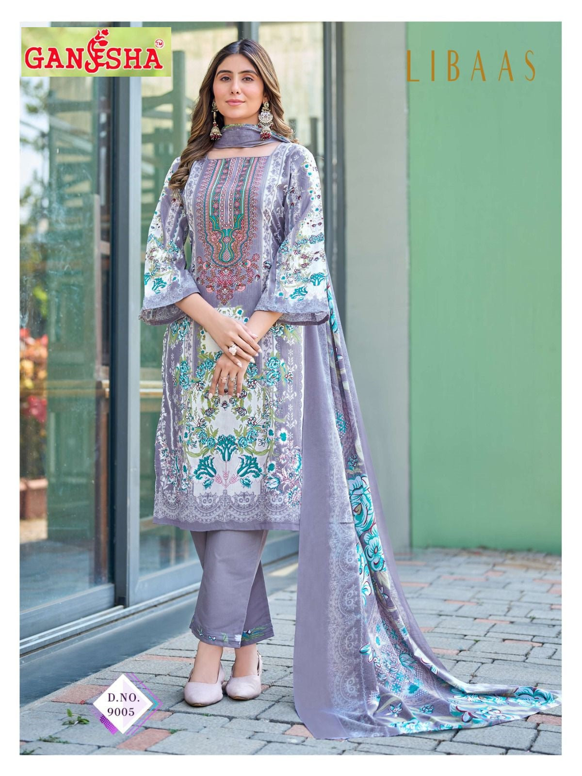 Libaas Vol 9 Ganesha Mix Cotton Karachi Salwar Suits Wholesale