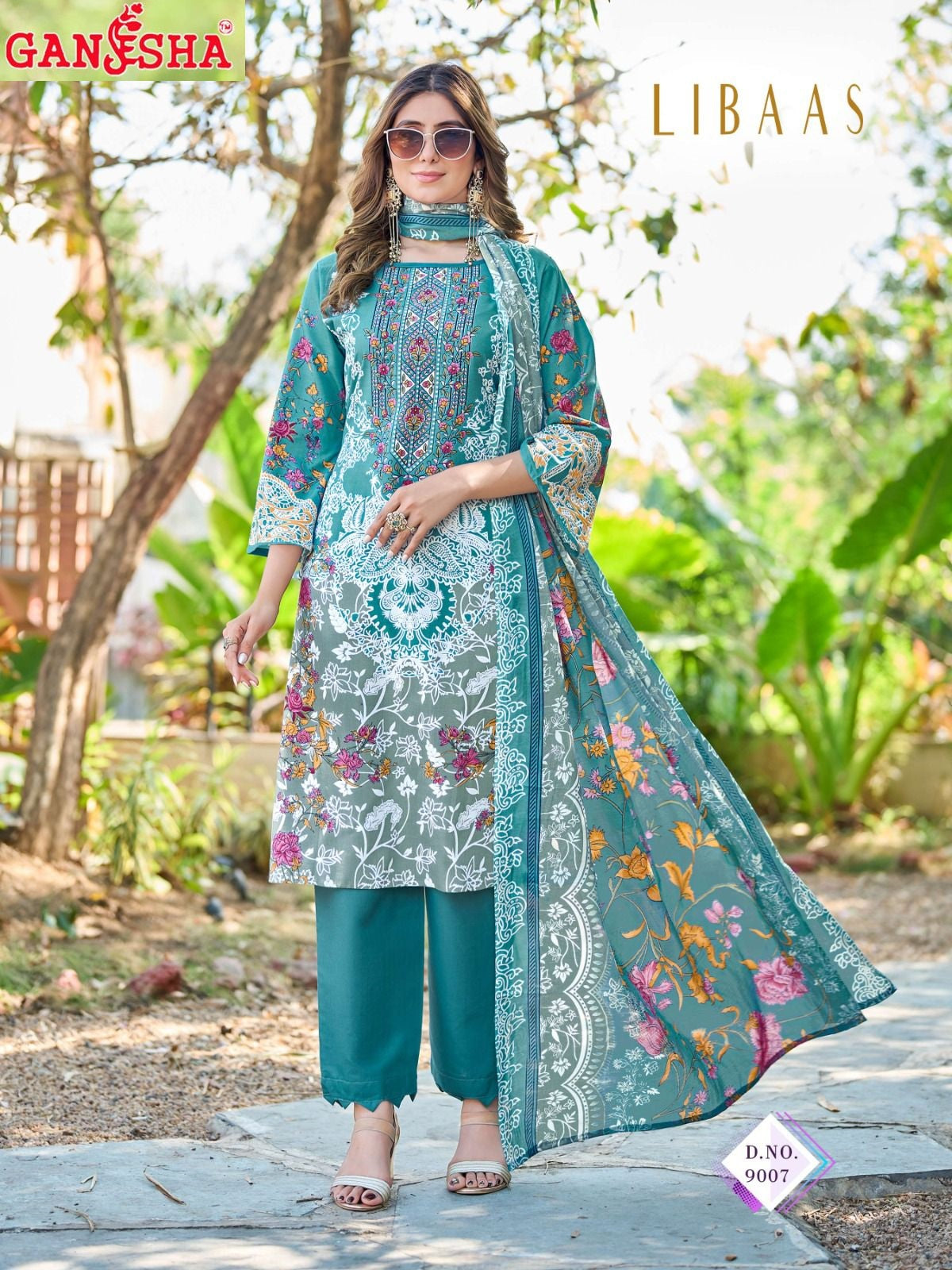 Libaas Vol 9 Ganesha Mix Cotton Karachi Salwar Suits Wholesale