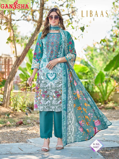 Libaas Vol 9 Ganesha Mix Cotton Karachi Salwar Suits Wholesale