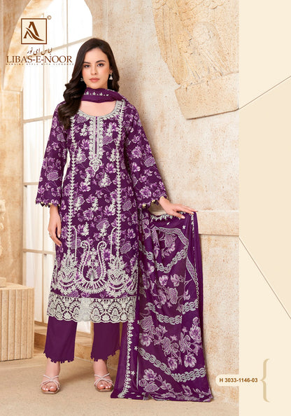 Libas E Noor Alok Cambric Cotton Karachi Salwar Suits Manufacturer Gujarat