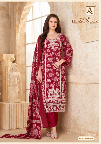 Libas E Noor Alok Cambric Cotton Karachi Salwar Suits Manufacturer Gujarat