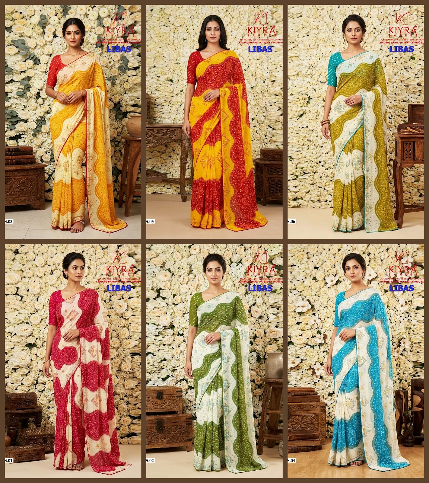 Libas Kiyra Dull Moss Sarees Wholesaler Gujarat