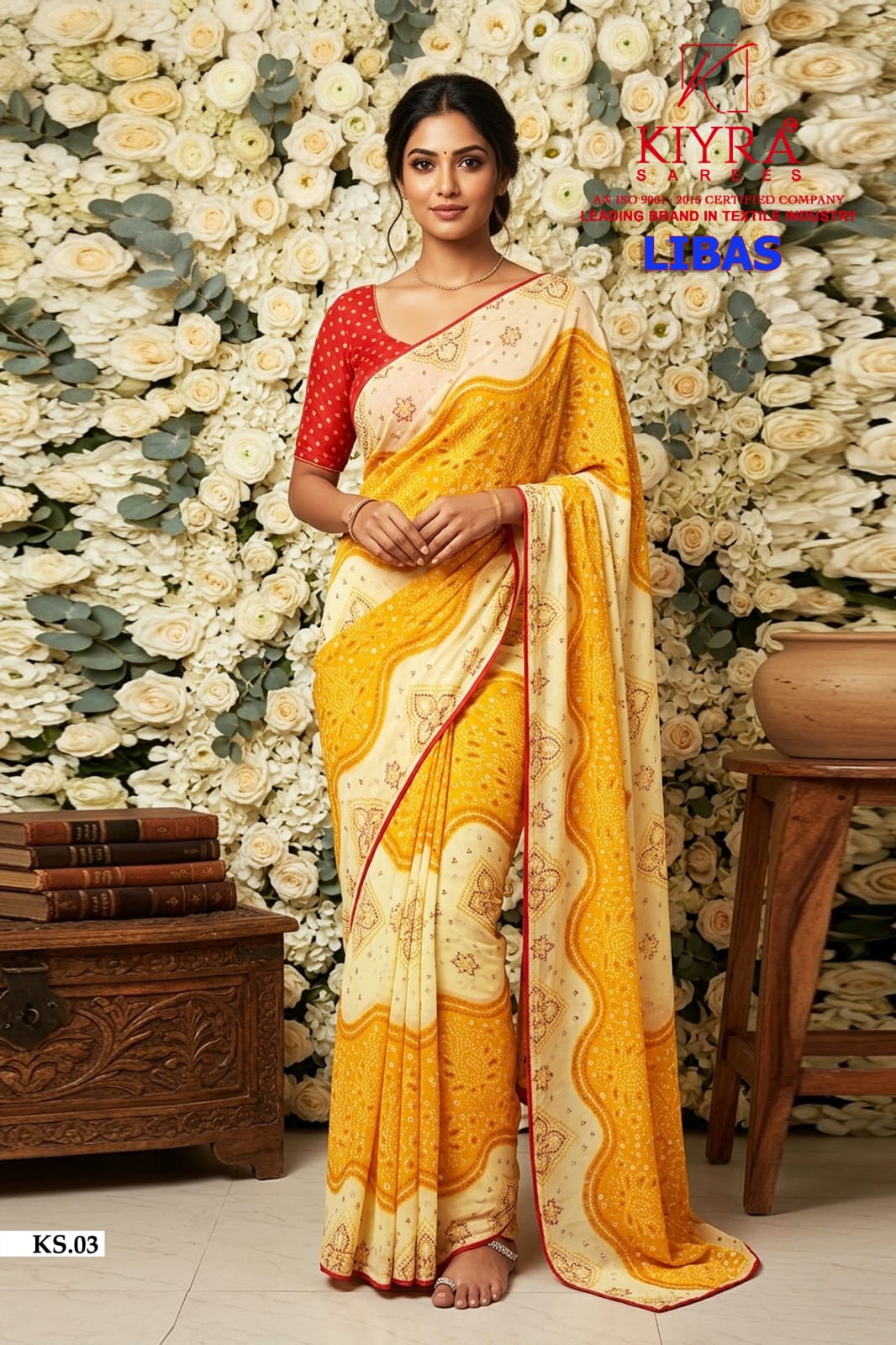 Libas Kiyra Dull Moss Sarees Wholesaler Gujarat