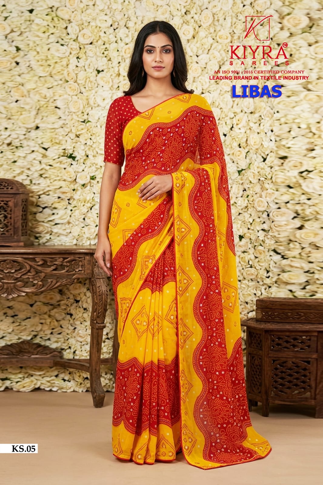 Libas Kiyra Dull Moss Sarees Wholesaler Gujarat