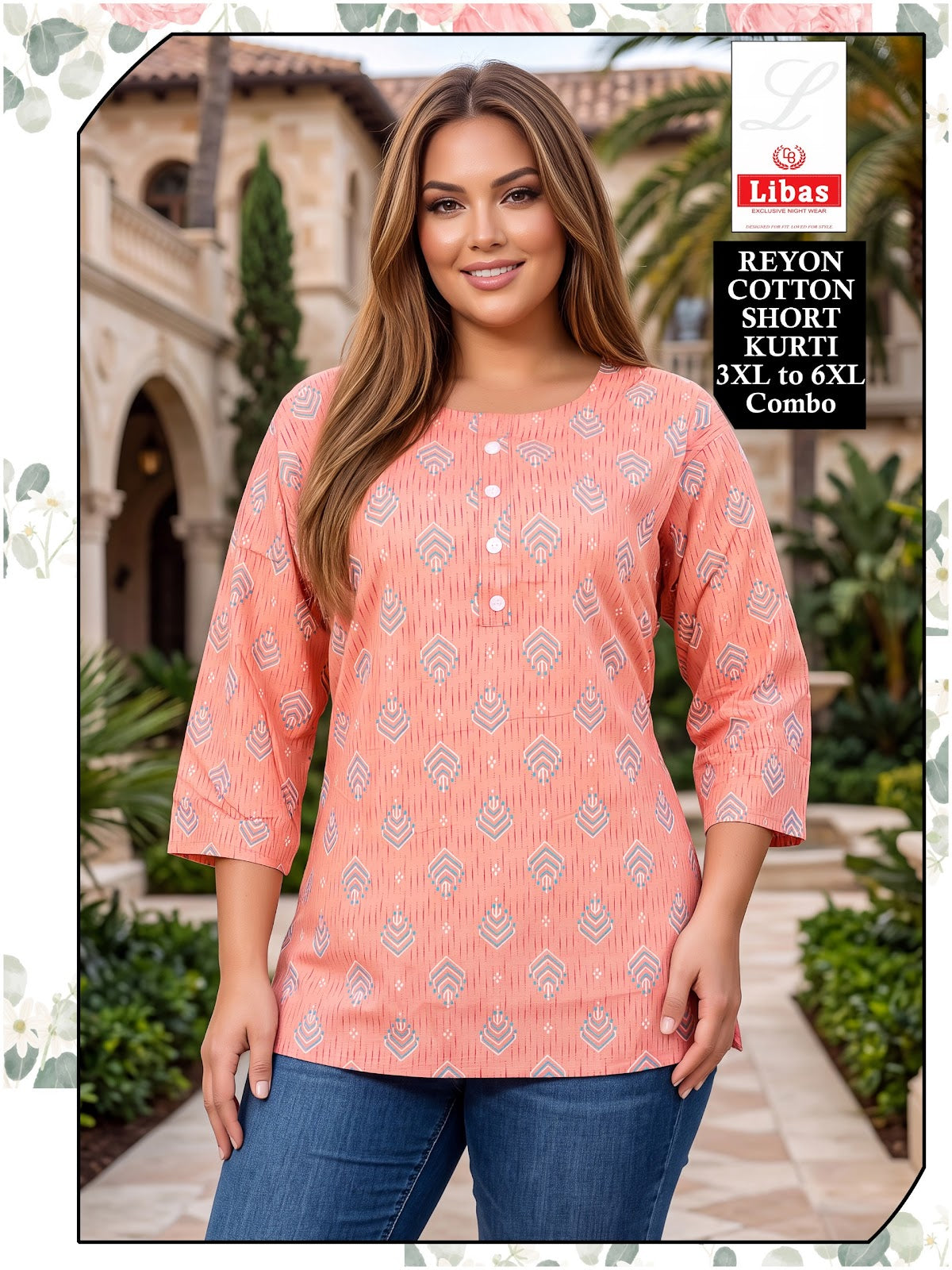 Libas Plus Size 2107 Amiti Reyon Short Kurtis Supplier Ahmedabad