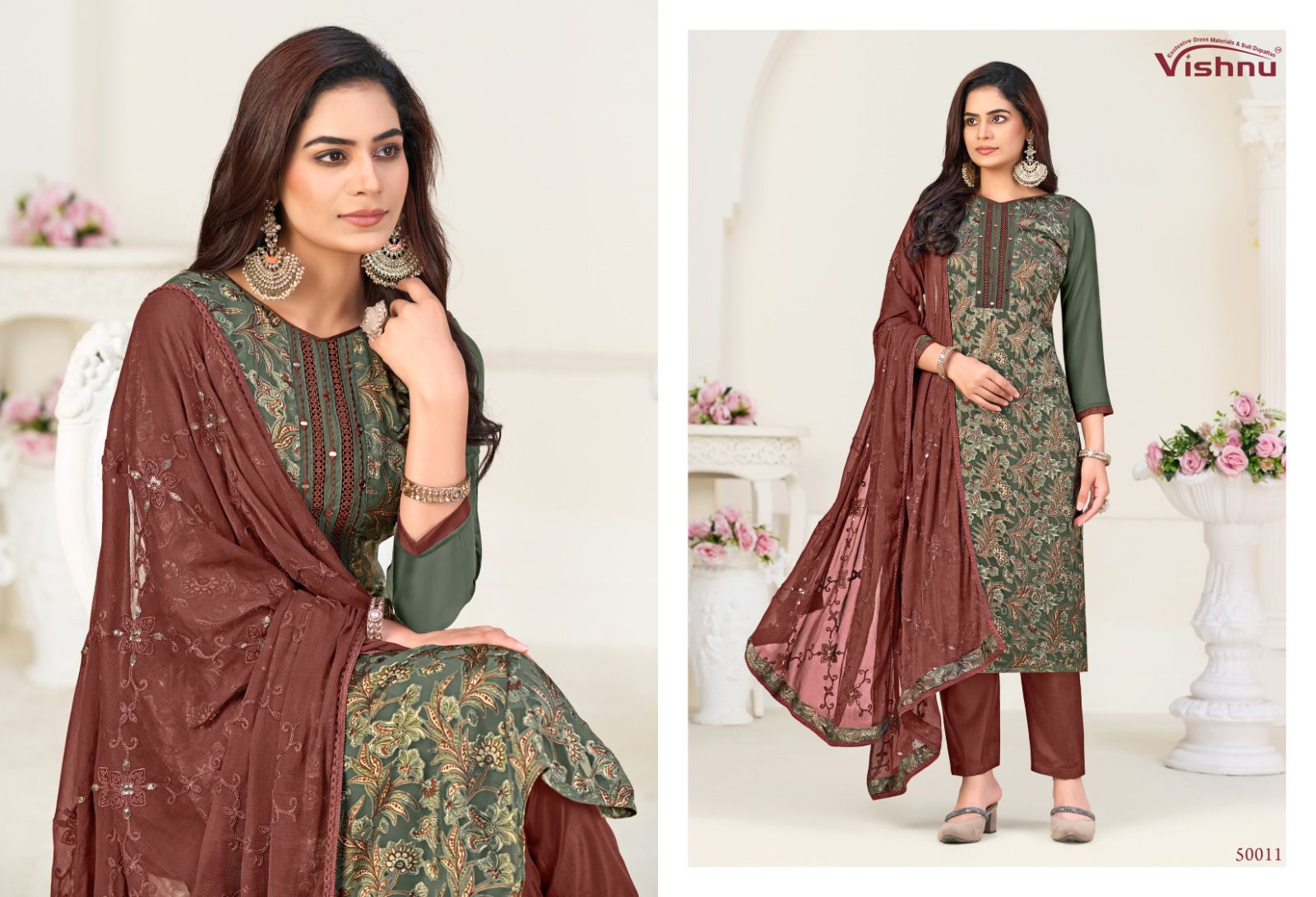 Libbas Vol 2 Vishnu Impex Georgette Pant Style Suits Wholesaler India