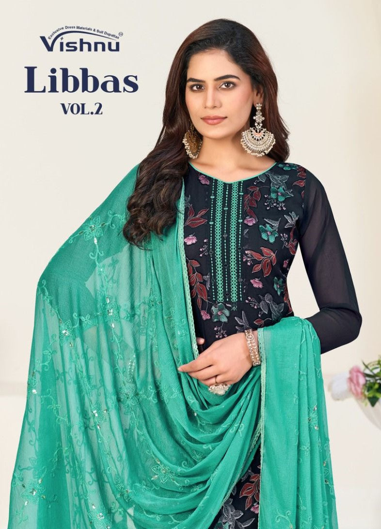 Libbas Vol 2 Vishnu Impex Georgette Pant Style Suits Wholesaler India