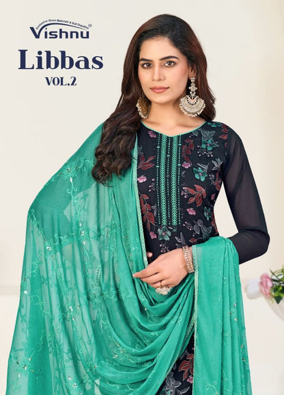 Libbas Vol 2 Vishnu Impex Georgette Pant Style Suits Wholesaler India