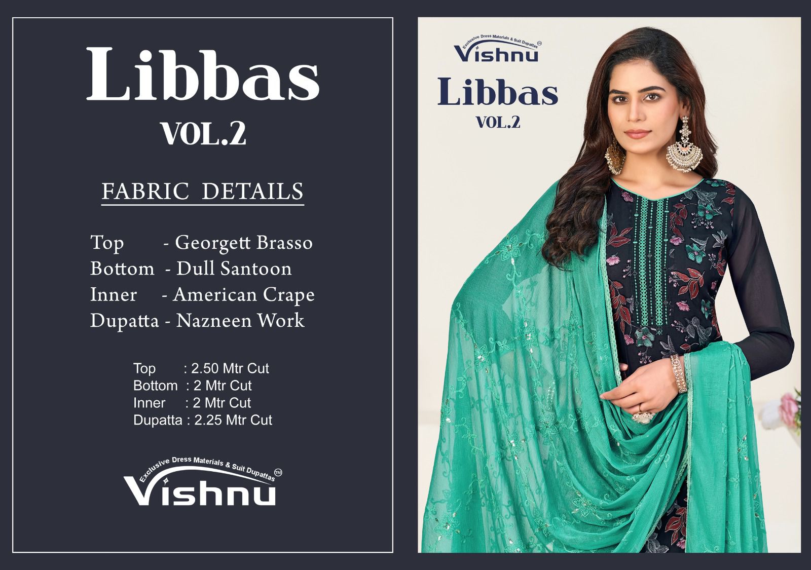 Libbas Vol 2 Vishnu Impex Georgette Pant Style Suits Wholesaler India