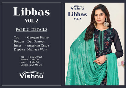 Libbas Vol 2 Vishnu Impex Georgette Pant Style Suits Wholesaler India